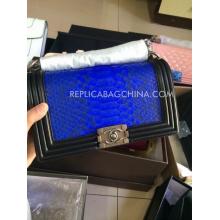 Imitation Chanel Blue Handbag