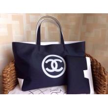 Imitation Chanel Nylon Shopping Tote Bag Blue