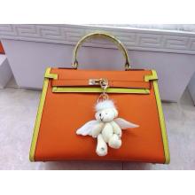 Imitation Cheap Hermes Kelly 32cm Togo Leather Bag Camel/Yelllow