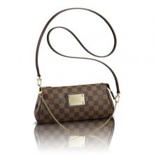 Imitation Damier Canvas Cross Body Bag Brown Ladies