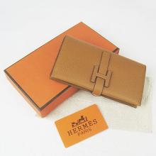 Imitation Fashion Hermes Wallet Coffee H015