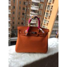 Imitation Hermes Birkin Togo Leather Bag Orange