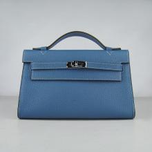 Imitation Hermes Clutches Briefcase Blue