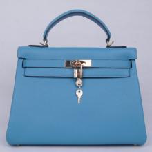 Imitation Hermes Kelly Blue YT5617 2way