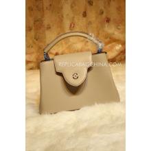 Imitation Hot Handbag Calfskin Handbag Apricot