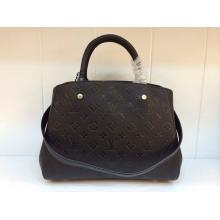 Imitation Louis Vuitton Monogram Empreinte Montaigne MM Bag Black