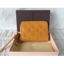 Imitation Louis Vuitton Monogram Empreinte Zip Coin Wallet Yellow