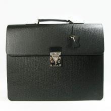 Imitation Louis Vuitton Taiga Leather Mens Briefcase Black