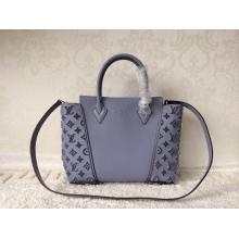 Imitation Luxury Louis Vuitton Monogram W PM Tote Bag Baby Blue