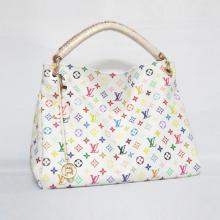 Imitation Monogram Multicolore Ladies White Cow Leather