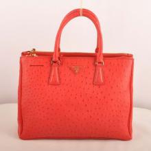 Imitation Prada Red Ostrich Skin