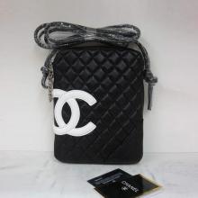 Knockoff Cambon bags 25175 Black Lambskin