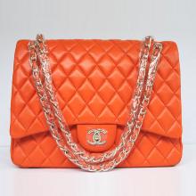 Knockoff Chanel Classic Flap bags Orange Ladies YT6897