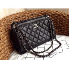 Knockoff Chanel Quilted Leather Flap Shoulder Bag 2014 Black at AU