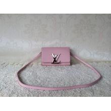 Knockoff Louis Vuitton Calfskin Leather Louise Clutch Bag Pink