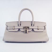 Luxury Hermes Birkin Cow Leather Ladies Grey