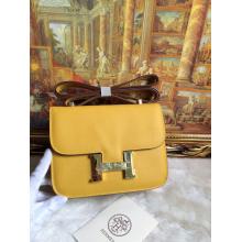 Luxury Hermes Constance 23cm Epsom Bag Yellow Togo Leather