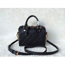 Luxury Imitation Louis Vuitton Monogram Empreinte Speedy Bandouliere 20 Bag Noir