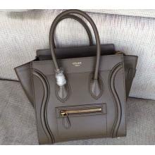 Replica Best Celine Luggage Micro Bag in Original Leather Etoupe