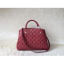 Replica Best Louis Vuitton Monogram Empreinte Montaigne Python MM Bag Red