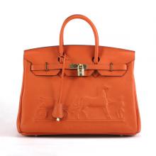 Replica Birkin Cow Leather Orange Ladies