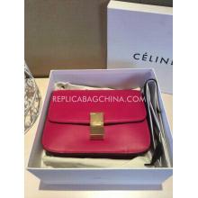 Replica Celine Handbag Calfskin Red Shoulder Bag