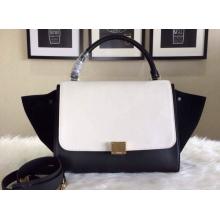 Replica Celine Trapeze Top Handle Bag Original Leather Creamy&black AU