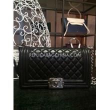 Replica Chanel Calfskin Black Handbag Sold Online