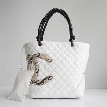 Replica Chanel Cambon bags Lambskin White