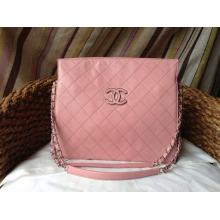 Replica Chanel Hampton Leather Shoulder Bag Pink