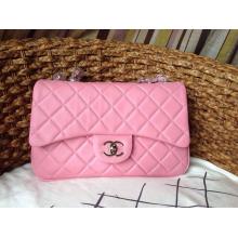 Replica Chanel Lambskin Leather 3 Medium Flap Bag A94032 Pink