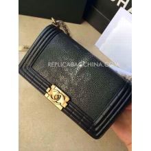 Replica Chanel Le Boy 2way Black Leather