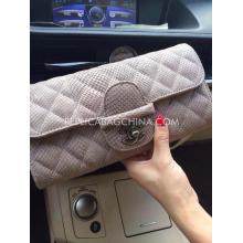 Replica Chanel Purse Grey Leather Wallet