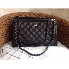 Replica Chanel Quilted Leather Flap Shoulder Bag 2014 Black