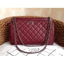 Replica Chanel Quilted Leather Flap Shoulder Bag 2014 Date Red