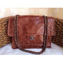 Replica Chanel Quilted Leather Flap Shoulder Bag Coffee For Sale