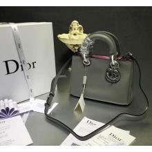 Replica Dior Calfskin Diorissimo Mini Bag ,Gray/Pink