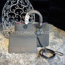 Replica Dior Diorissimo Calfskin Grey Sold Online