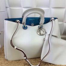 Replica Dior Diorissimo White Genuine Leather