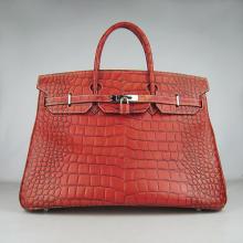 Replica Hermes Birkin Crocodile Red YT0446