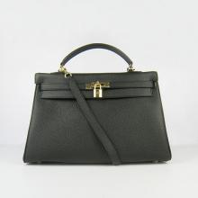 Replica Hermes Black Ladies Cow Leather