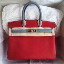 Replica Hermes Handbag Calfskin Red