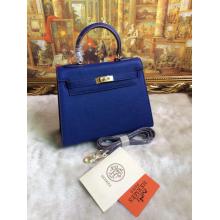 Replica Hermes Kelly 25cm Togo Leather Bag Blue