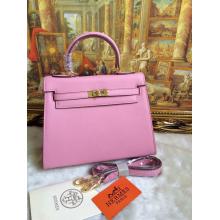 Replica Hermes Kelly 25cm Togo Leather Bag Pink