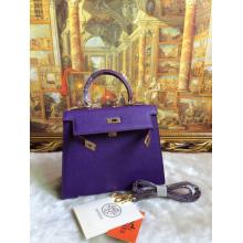 Replica Hermes Kelly 25cm Togo Leather Bag Purple at CA