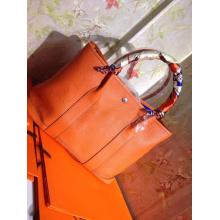 Replica High Quality Hermes Garden Party 36cm Clemence Veins Calf Leather Bag Orange