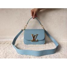 Replica Louis Vuitton Leather Vivienne LV Bag Baby Blue