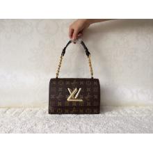 Replica Louis Vuitton Monogram Canvas Twist Lock Bag Gray Cruise 2015 at US