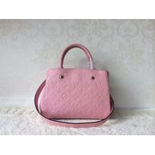 Replica Louis Vuitton Monogram Empreinte Montaigne BB Bag Pink