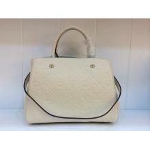 Replica Louis Vuitton Monogram Empreinte Montaigne MM Bag White